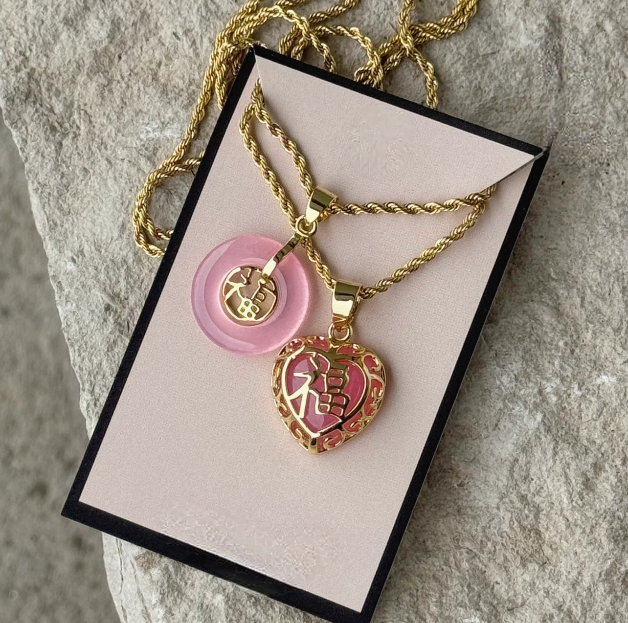 Good Love Fortune Mini Pink Jade Set