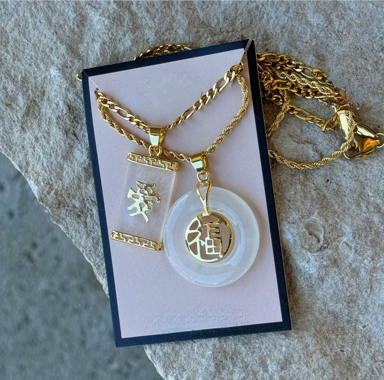 White Love Fortune Jade Set