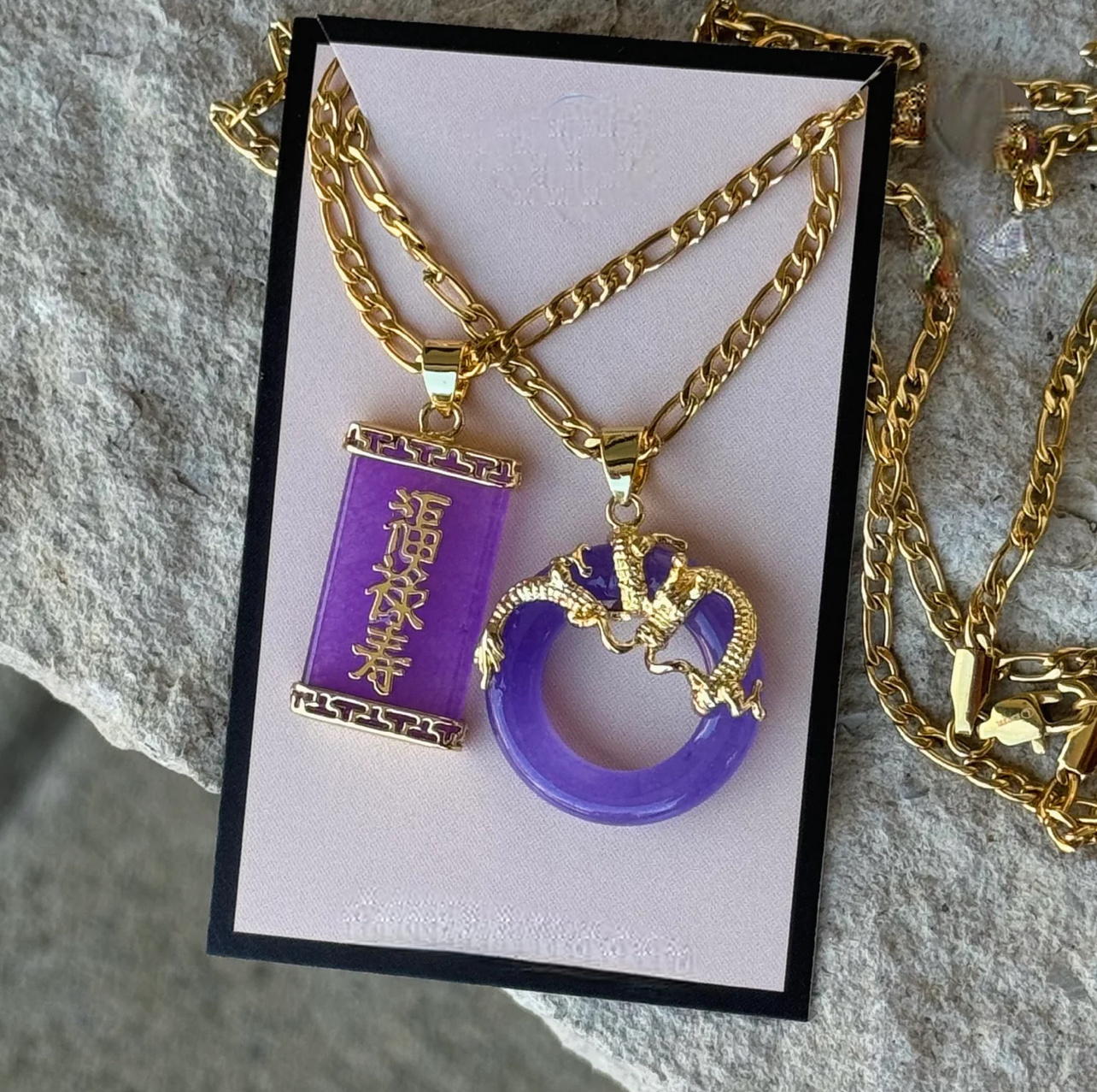 Blessings & Dragons Purple Jade Set